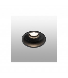 Black Tiltable round Recessed Downlight, GU10 - 1