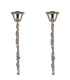 Poland 180 x 40cm Linear Pendant Bell Cup 9 Light E14 Polished Nickel/Smoked Sculpted Glass Item Weight: 44kg-6