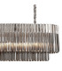 Poland 180 x 40cm Linear Pendant Bell Cup 9 Light E14 Polished Nickel/Smoked Sculpted Glass Item Weight: 44kg-8
