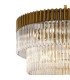 Poland 96cm Pendant Round 5 Tier 23 Light E14 Brass/Clear Sculpted Glass Item Weight: 48kg-6