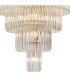 Poland 96cm Pendant Round 5 Tier 23 Light E14 Brass/Clear Sculpted Glass Item Weight: 48kg-7