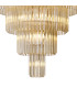 Poland 96cm 5 Tier 23 Light E14 Brass/Cognac Sculpted Glass Item Weight: 48kg-7