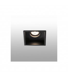 Black Tiltable square Recessed Downlight, GU10 - 1