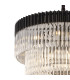 Poland 96cm Pendant Round 5 Tier 23 Light E14 Matt Black/Clear Sculpted Glass Item Weight: 48kg-7