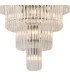 Poland 96cm Pendant Round 5 Tier 23 Light E14 Matt Black/Clear Sculpted Glass Item Weight: 48kg-8