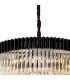 Poland 96cm Pendant Round 5 Tier 23 Light E14 Matt Black/Cognac Sculpted Glass Item Weight: 48kg-6