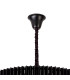 Poland 96cm Pendant Round 5 Tier 23 Light E14 Matt Black/Smoked Sculpted Glass Item Weight: 48kg-4