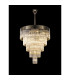 Poland 96cm Pendant Round 5 Tier 23 Light E14 Polished Nickel/Clear Sculpted Glass Item Weight: 48kg-3