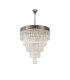 Poland 96cm Pendant Round 5 Tier 23 Light E14 Polished Nickel/Clear Sculpted Glass Item Weight: 48kg-4