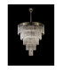 Poland 96cm Pendant Round 5 Tier 23 Light E14 Polished Nickel/Clear Sculpted Glass Item Weight: 48kg-8
