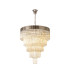 Poland 96cm Pendant Round 5 Tier 23 Light E14 Polished Nickel/Cognac Sculpted Glass Item Weight: 48kg-1