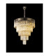 Poland 96cm Pendant Round 5 Tier 23 Light E14 Polished Nickel/Cognac Sculpted Glass Item Weight: 48kg-3