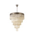 Poland 96cm Pendant Round 5 Tier 23 Light E14 Polished Nickel/Cognac Sculpted Glass Item Weight: 48kg-4