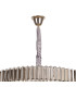 Poland 96cm Pendant Round 5 Tier 23 Light E14 Polished Nickel/Cognac Sculpted Glass Item Weight: 48kg-5