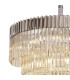 Poland 96cm Pendant Round 5 Tier 23 Light E14 Polished Nickel/Cognac Sculpted Glass Item Weight: 48kg-6