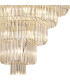 Poland 96cm Pendant Round 5 Tier 23 Light E14 Polished Nickel/Cognac Sculpted Glass Item Weight: 48kg-7