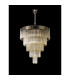 Poland 96cm Pendant Round 5 Tier 23 Light E14 Polished Nickel/Cognac Sculpted Glass Item Weight: 48kg-8