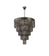 Poland 96cm Pendant Round 5 Tier 23 Light E14 Polished Nickel/Smoked Sculpted Glass Item Weight: 48kg-4