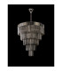 Poland 96cm Pendant Round 5 Tier 23 Light E14 Polished Nickel/Smoked Sculpted Glass Item Weight: 48kg-8