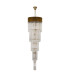 Poland 50cm Pendant Round 5 Tier 18 Light E14 Brass/Clear Sculpted Glass Item Weight: 42kg-4