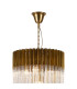 Poland 50cm Pendant Round 5 Tier 18 Light E14 Brass/Clear Sculpted Glass Item Weight: 42kg-5