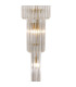 Poland 50cm Pendant Round 5 Tier 18 Light E14 Brass/Clear Sculpted Glass Item Weight: 42kg-7