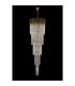 Poland 50cm Pendant Round 5 Tier 18 Light E14 Brass/Clear Sculpted Glass Item Weight: 42kg-8