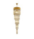 Poland 50cm Pendant Round 5 Tier 18 Light E14 Brass/Cognac Sculpted Glass Item Weight: 42kg-1