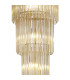 Poland 50cm Pendant Round 5 Tier 18 Light E14 Brass/Cognac Sculpted Glass Item Weight: 42kg-6