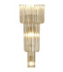 Poland 50cm Pendant Round 5 Tier 18 Light E14 Brass/Cognac Sculpted Glass Item Weight: 42kg-7