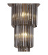 Poland 50cm Pendant Round 5 Tier 18 Light E14 Brass/Smoke Sculpted Glass Item Weight: 42kg-6