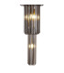 Poland 50cm Pendant Round 5 Tier 18 Light E14 Brass/Smoke Sculpted Glass Item Weight: 42kg-7