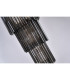 Poland 50cm Pendant Round 5 Tier 18 Light E14 Brass/Smoke Sculpted Glass Item Weight: 42kg-9