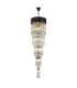 Poland 50cm Pendant Round 5 Tier 18 Light E14 Matt Black/Clear Sculpted Glass Item Weight: 42kg-1
