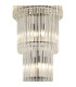 Poland 50cm Pendant Round 5 Tier 18 Light E14 Matt Black/Clear Sculpted Glass Item Weight: 42kg-6