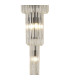 Poland 50cm Pendant Round 5 Tier 18 Light E14 Matt Black/Clear Sculpted Glass Item Weight: 42kg-7