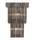 Poland 50cm Pendant Round 5 Tier 18 Light E14 Matt Black/Smoke Sculpted Glass Item Weight: 42kg-6
