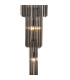 Poland 50cm Pendant Round 5 Tier 18 Light E14 Matt Black/Smoke Sculpted Glass Item Weight: 42kg-7