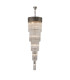 Poland 50cm Pendant Round 5 Tier 18 Light E14 Polished Nickel/Clear Sculpted Glass Item Weight: 42kg-1