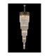 Poland 50cm Pendant Round 5 Tier 18 Light E14 Polished Nickel/Clear Sculpted Glass Item Weight: 42kg-3