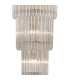 Poland 50cm Pendant Round 5 Tier 18 Light E14 Polished Nickel/Clear Sculpted Glass Item Weight: 42kg-6