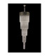 Poland 50cm Pendant Round 5 Tier 18 Light E14 Polished Nickel/Clear Sculpted Glass Item Weight: 42kg-8