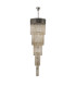 Poland 50cm Pendant Round 5 Tier 18 Light E14 Polished Nickel/Cognac Sculpted Glass Item Weight: 42kg-4