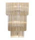 Poland 50cm Pendant Round 5 Tier 18 Light E14 Polished Nickel/Cognac Sculpted Glass Item Weight: 42kg-6