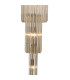 Poland 50cm Pendant Round 5 Tier 18 Light E14 Polished Nickel/Cognac Sculpted Glass Item Weight: 42kg-7