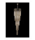 Poland 50cm Pendant Round 5 Tier 18 Light E14 Polished Nickel/Cognac Sculpted Glass Item Weight: 42kg-8