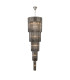 Poland 50cm Pendant Round 5 Tier 18 Light E14 Polished Nickel/Smoke Sculpted Glass Item Weight: 42kg-1