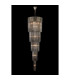 Poland 50cm Pendant Round 5 Tier 18 Light E14 Polished Nickel/Smoke Sculpted Glass Item Weight: 42kg-3