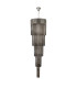 Poland 50cm Pendant Round 5 Tier 18 Light E14 Polished Nickel/Smoke Sculpted Glass Item Weight: 42kg-4