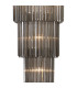 Poland 50cm Pendant Round 5 Tier 18 Light E14 Polished Nickel/Smoke Sculpted Glass Item Weight: 42kg-6